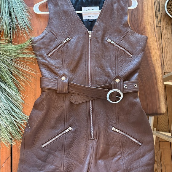 Understated Leather Moto Romper - Picture 3 of 9